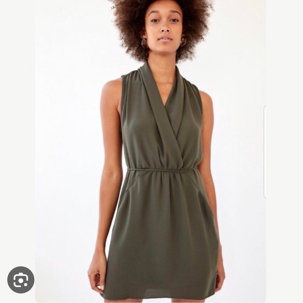 Wilfred Aritzia Olive Green Sabine Sleeveless Dress - Picture 1 of 8